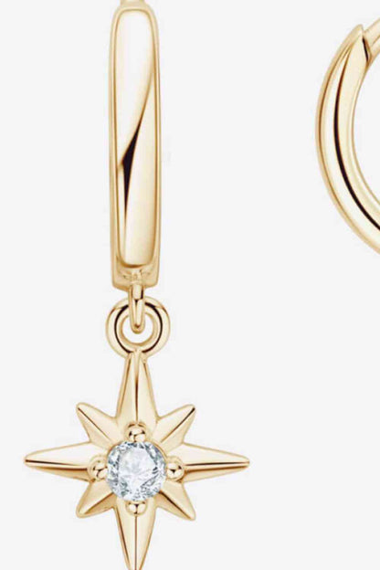 Moissanite Star Drop Earrings