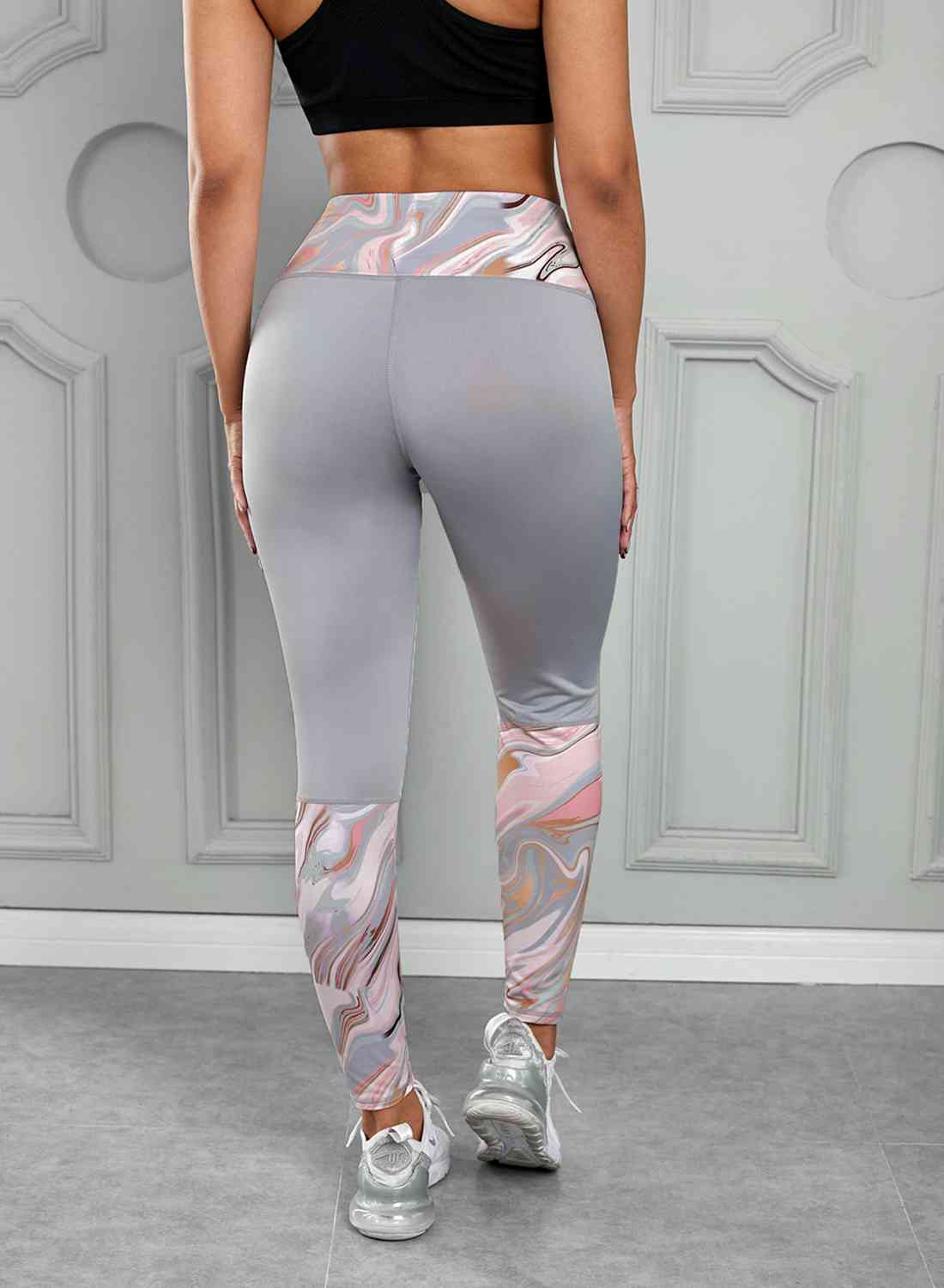 Leggings activos estampados con cintura ancha