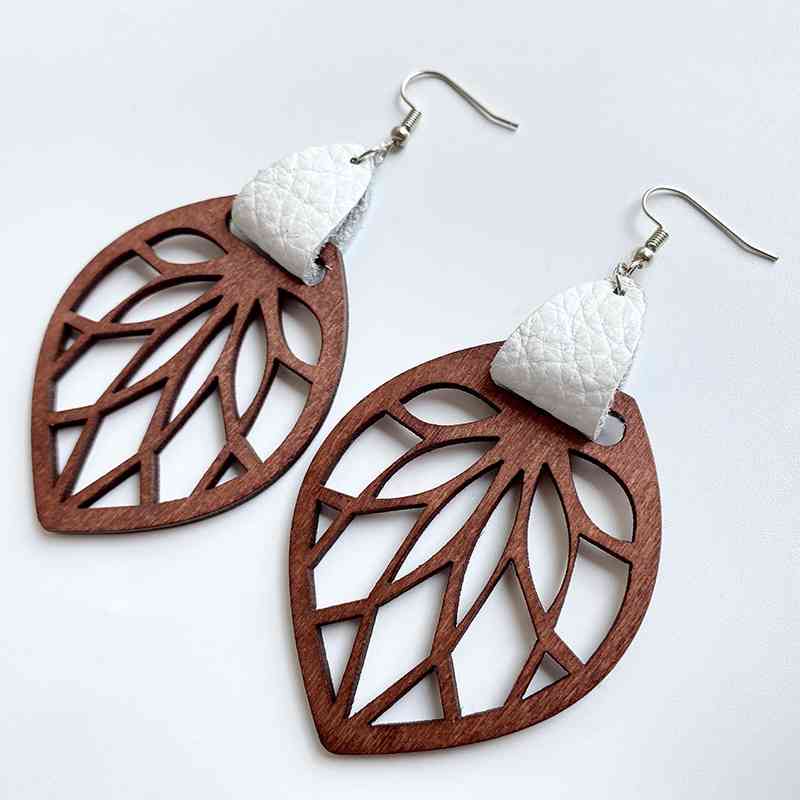 Boucles d'oreilles pendantes feuilles