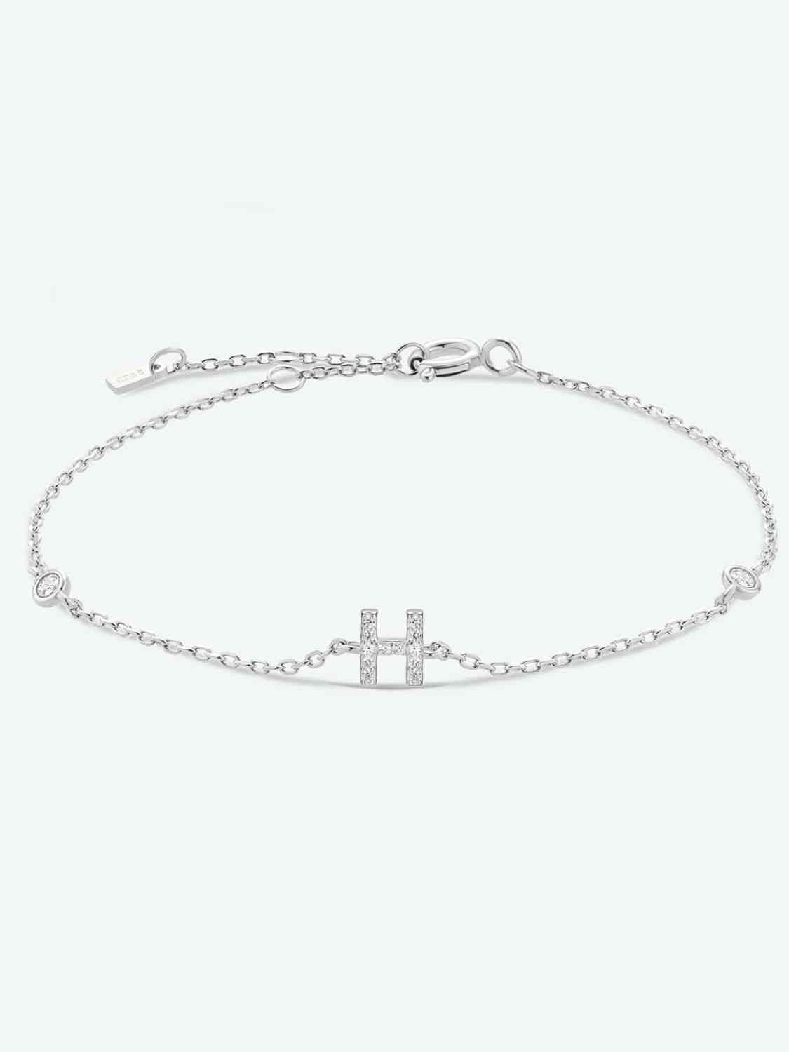 Pulsera de plata de ley 925 con circonitas G To K