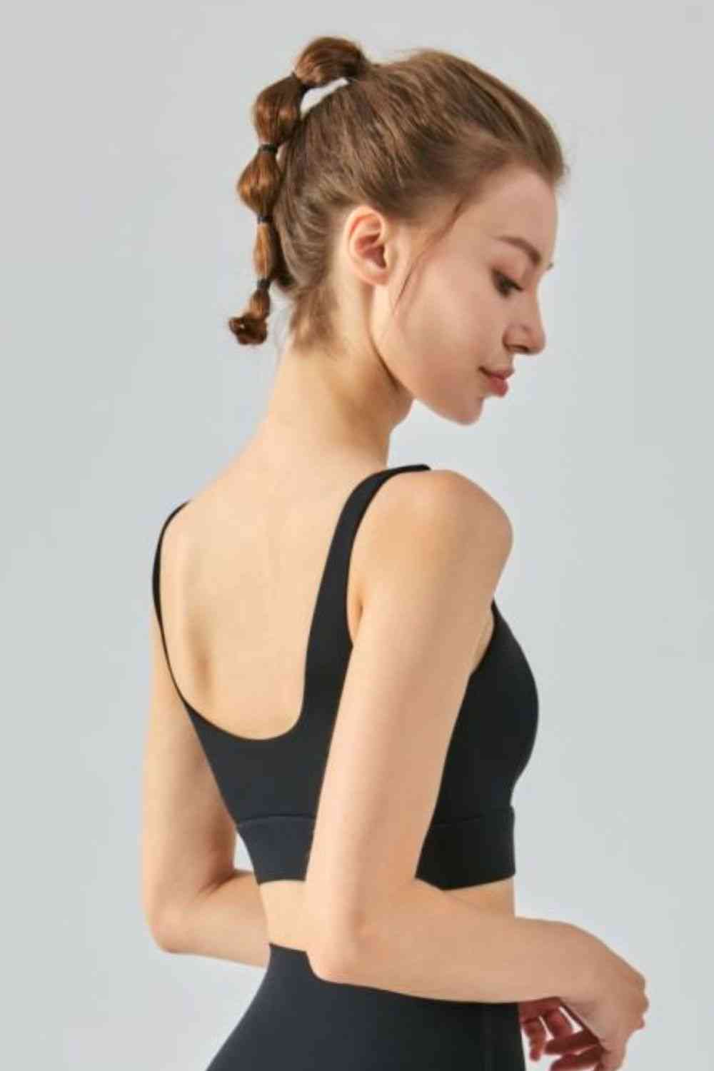 Soutien-gorge de sport respirant à fermeture éclair