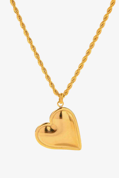 Collier en cuivre avec pendentif coeur