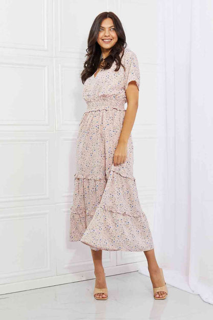 Robe longue à manches kimono HEYSON Sweet Talk en rose blush