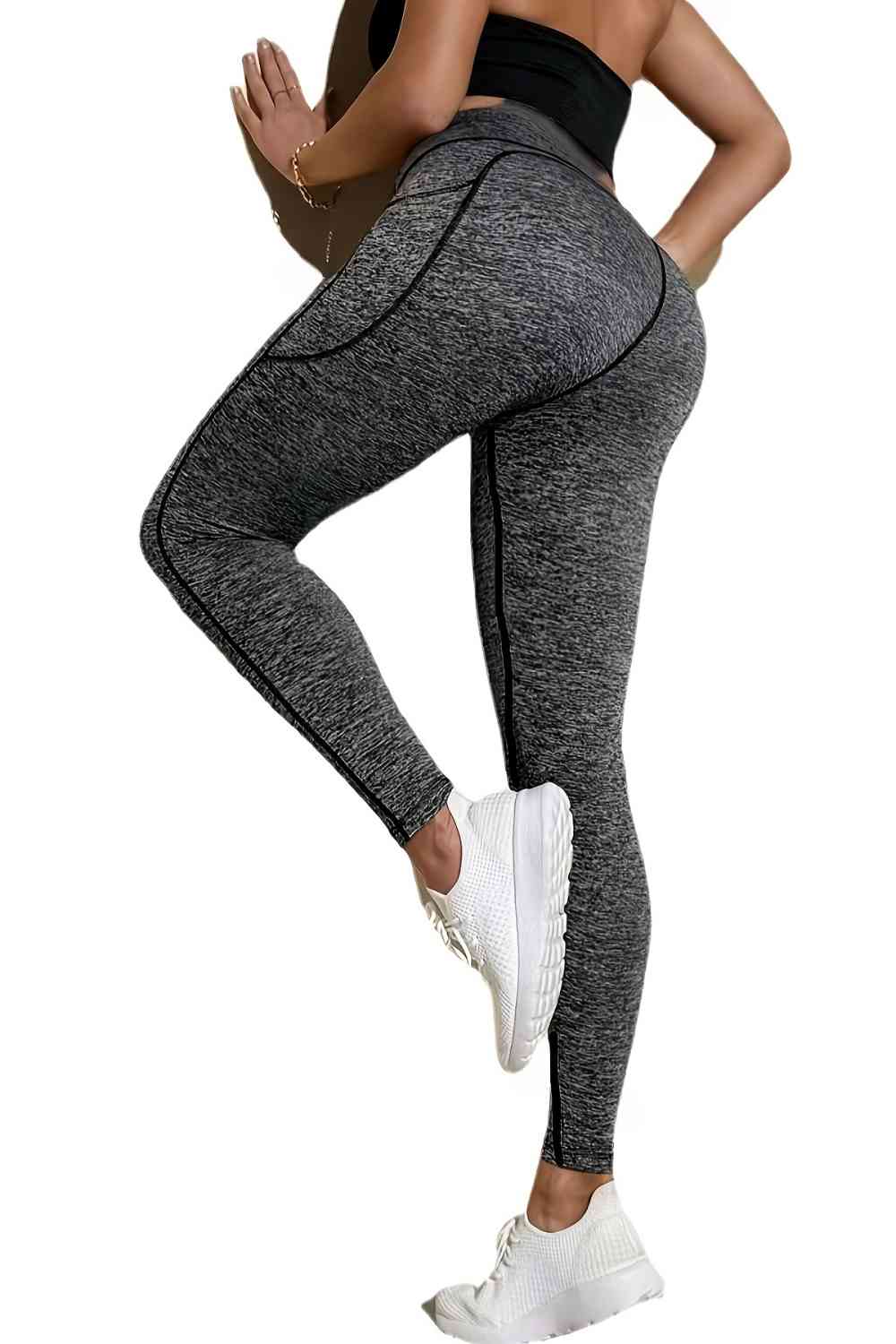 Legging de sport à large ceinture avec poches latérales