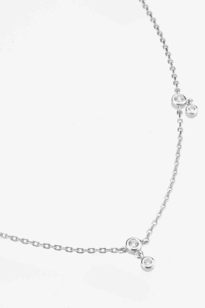 Collier en argent sterling 925 avec zircone