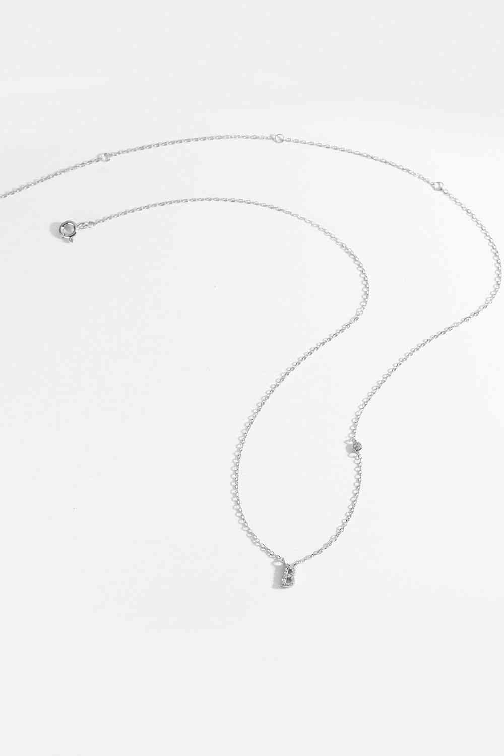 Collier en argent sterling 925 avec zircon A à F