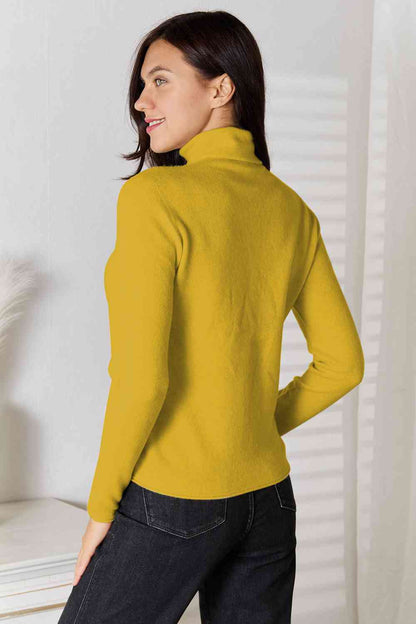 Turtleneck Long Sleeve Knit Top