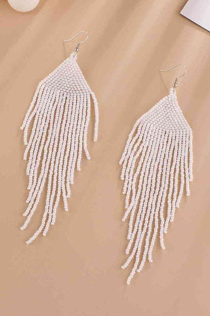 Boucles d'oreilles pendantes perlées