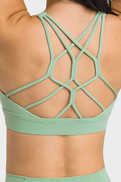 Soutien-gorge de sport respirant à dos croisé