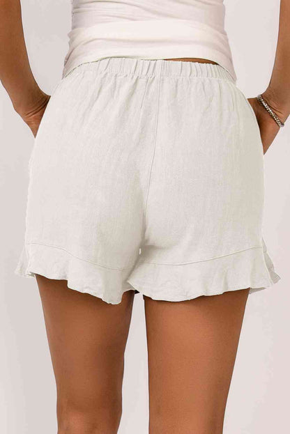 Shorts con bolsillos y cintura elástica