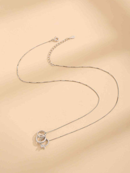 Collier en argent sterling 925 avec zircone