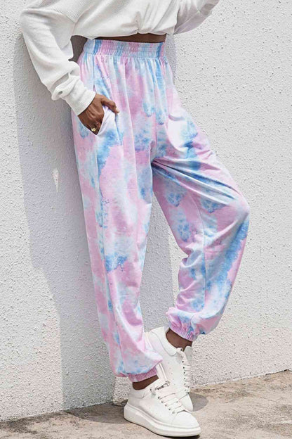 Pantalon de jogging tie-dye avec poches