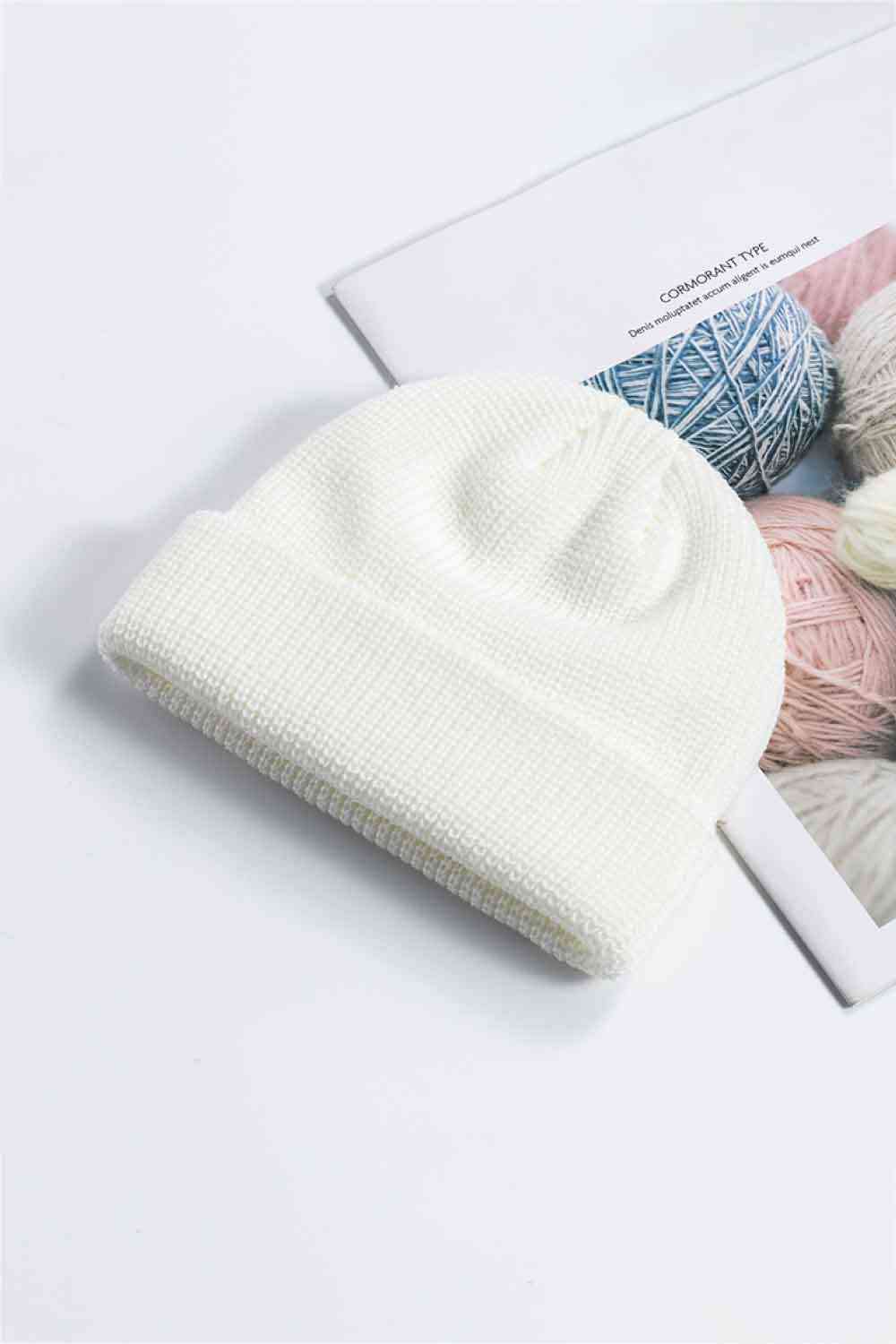 Bonnet douillet en tricot côtelé