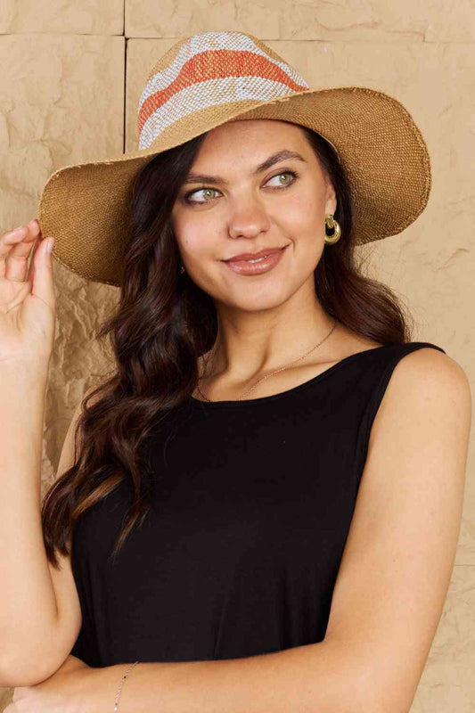 Chapeau de soleil en paille Fame Protect Me Vivid Glow