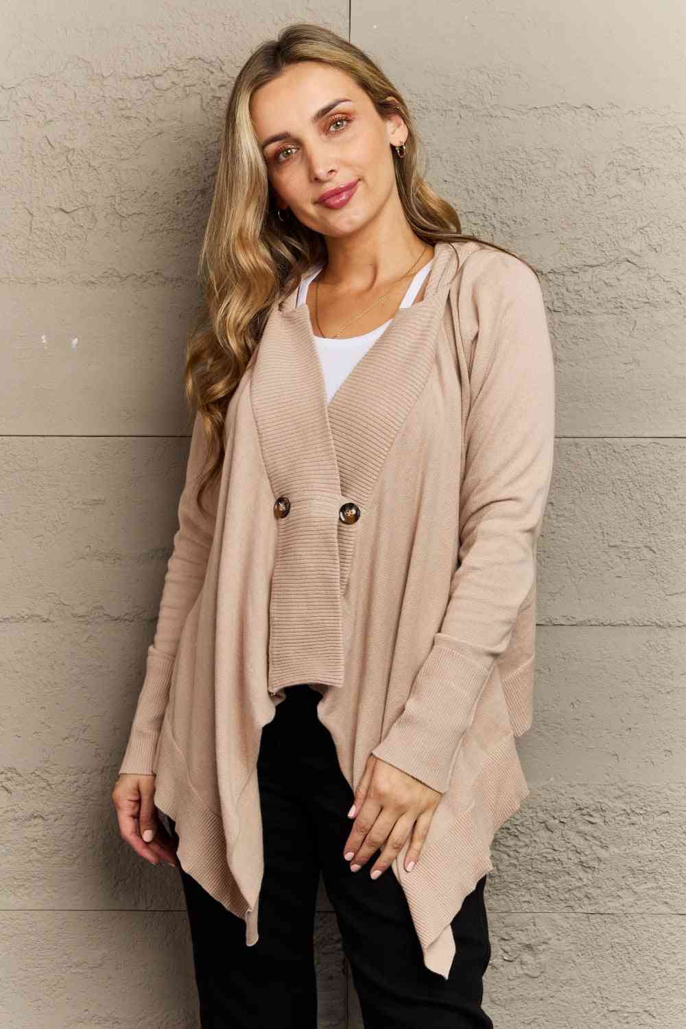 HEYSON Warm Me Up Cardigan à capuche pleine taille