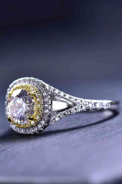 Bague Moissanite Bicolore 1 Carat