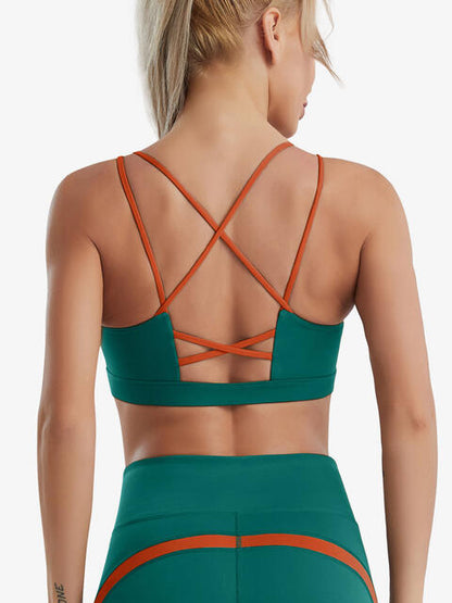 Soutien-gorge de sport croisé