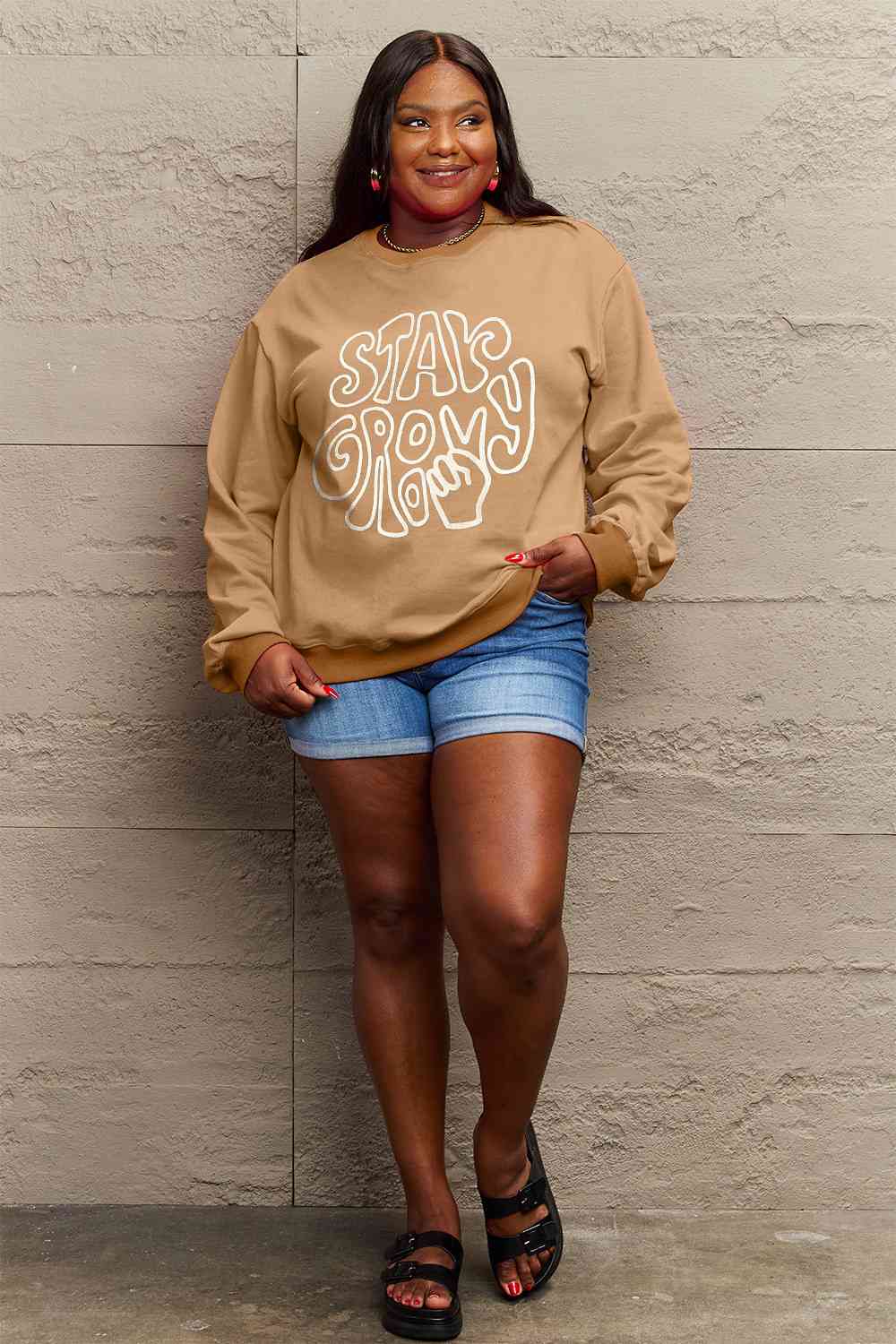 Sweat-shirt graphique Simply Love pleine taille