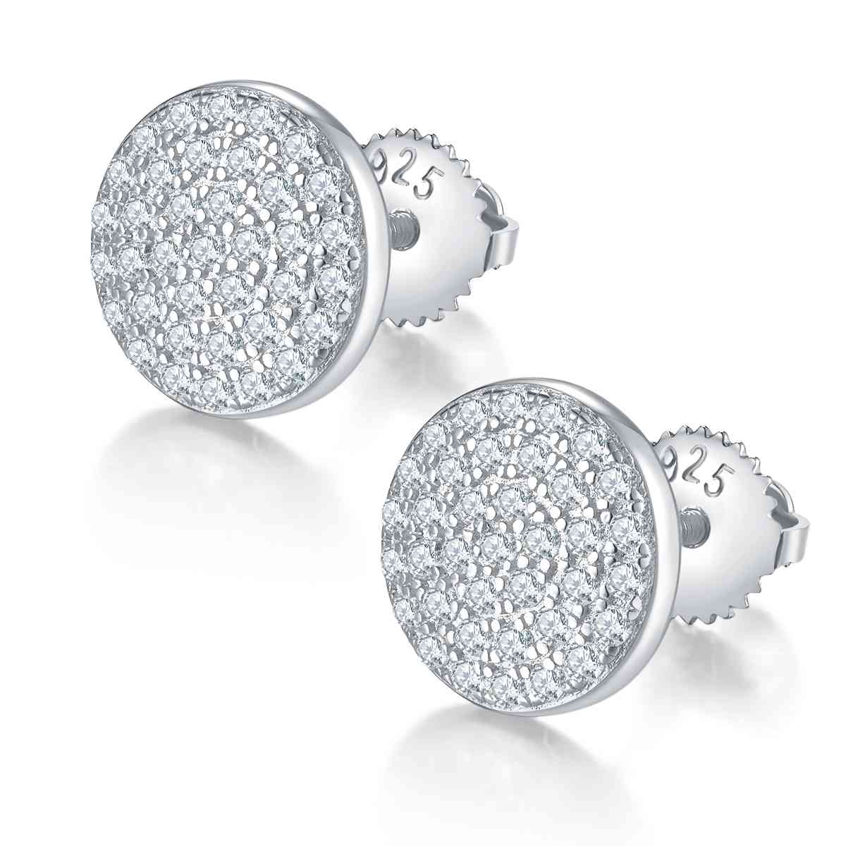 Boucles d'oreilles en argent sterling 925 Moissanite