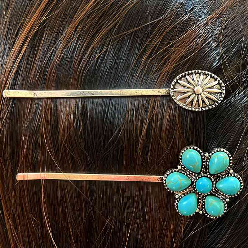 Épingle à cheveux en alliage turquoise