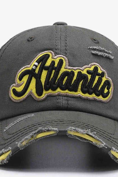 Casquette de baseball graphique en détresse ATLANTIC