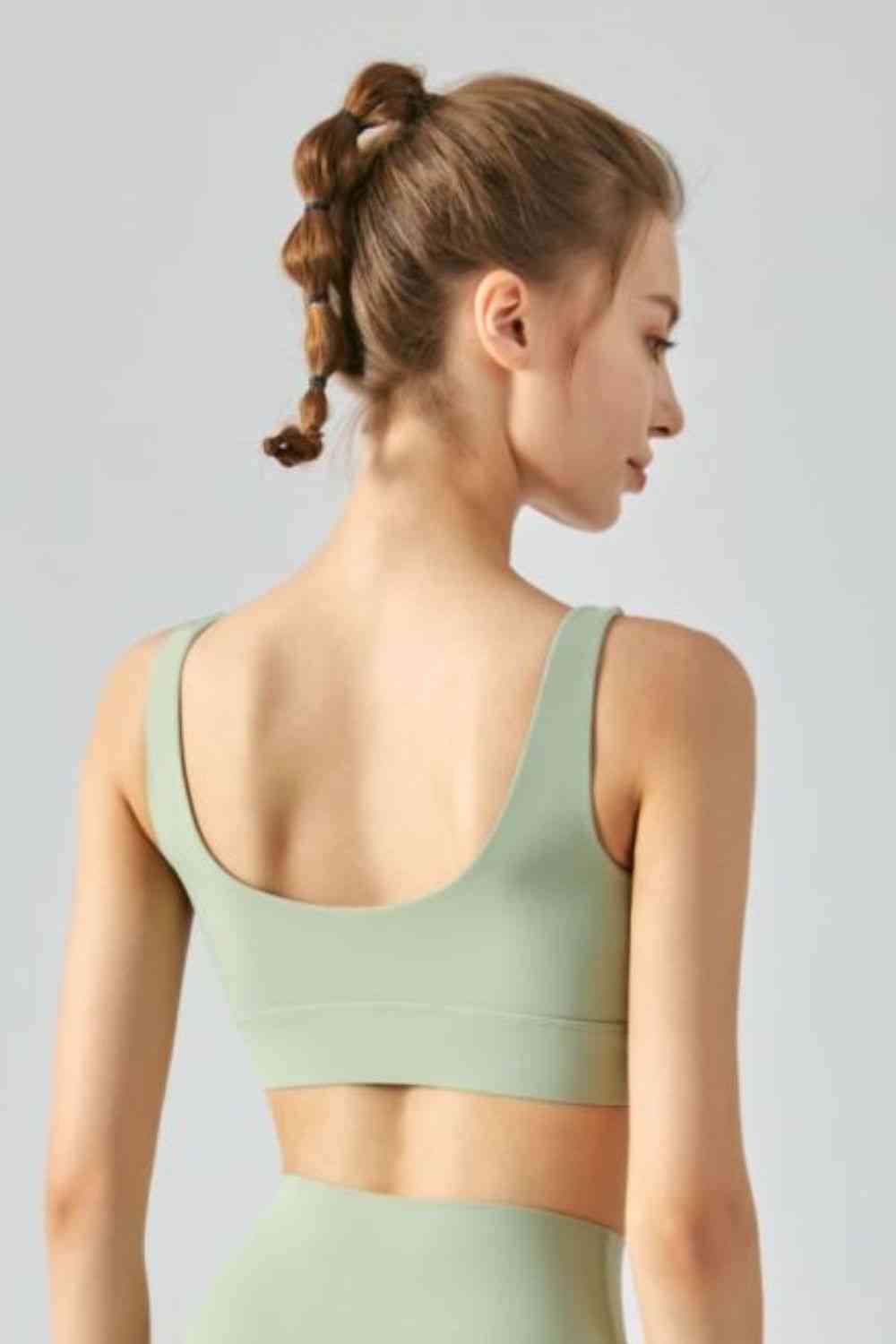 Soutien-gorge de sport respirant à fermeture éclair