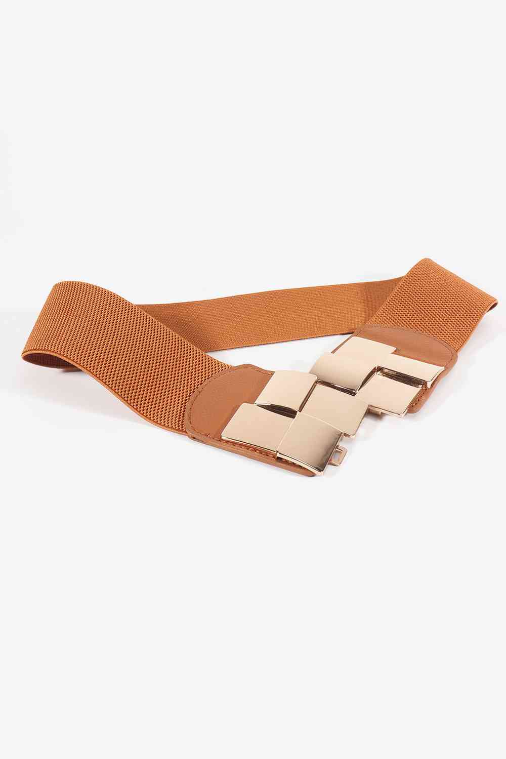 Ceinture large élastique à boucle géométrique