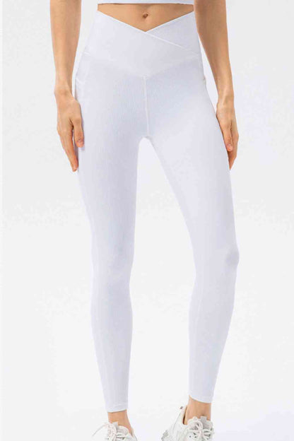 Pantalon de sport long coupe slim avec ceinture en forme de V