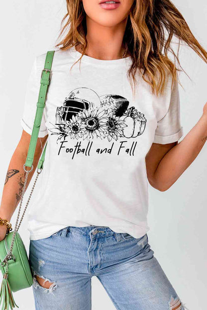 FÚTBOL Y OTOÑO Camiseta gráfica