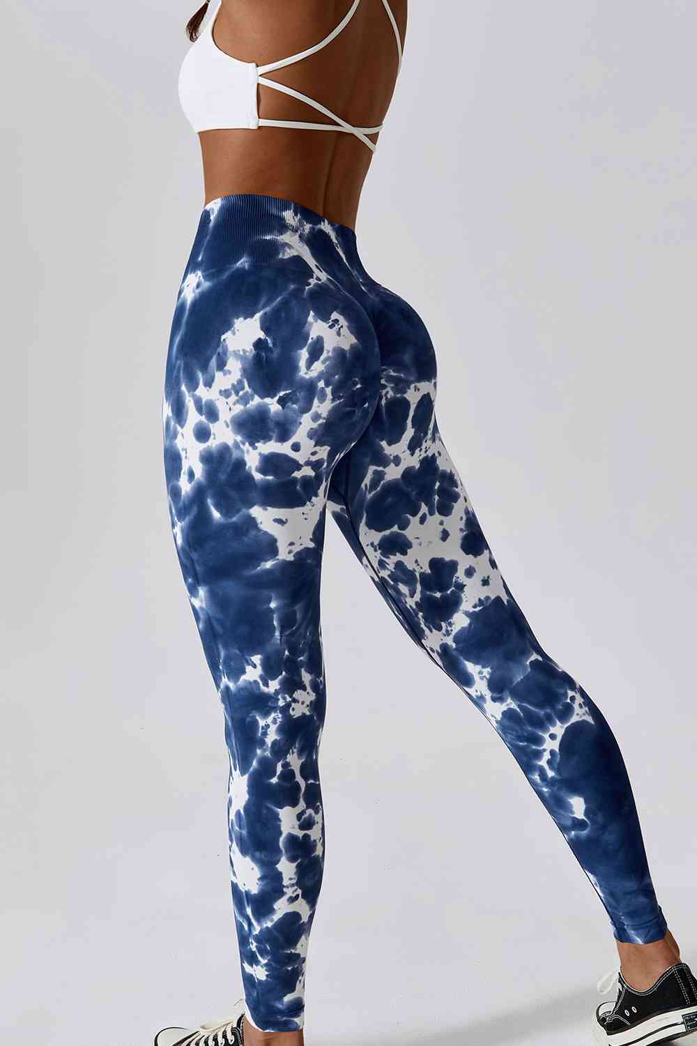 Pantalon de sport long tie-dye taille haute