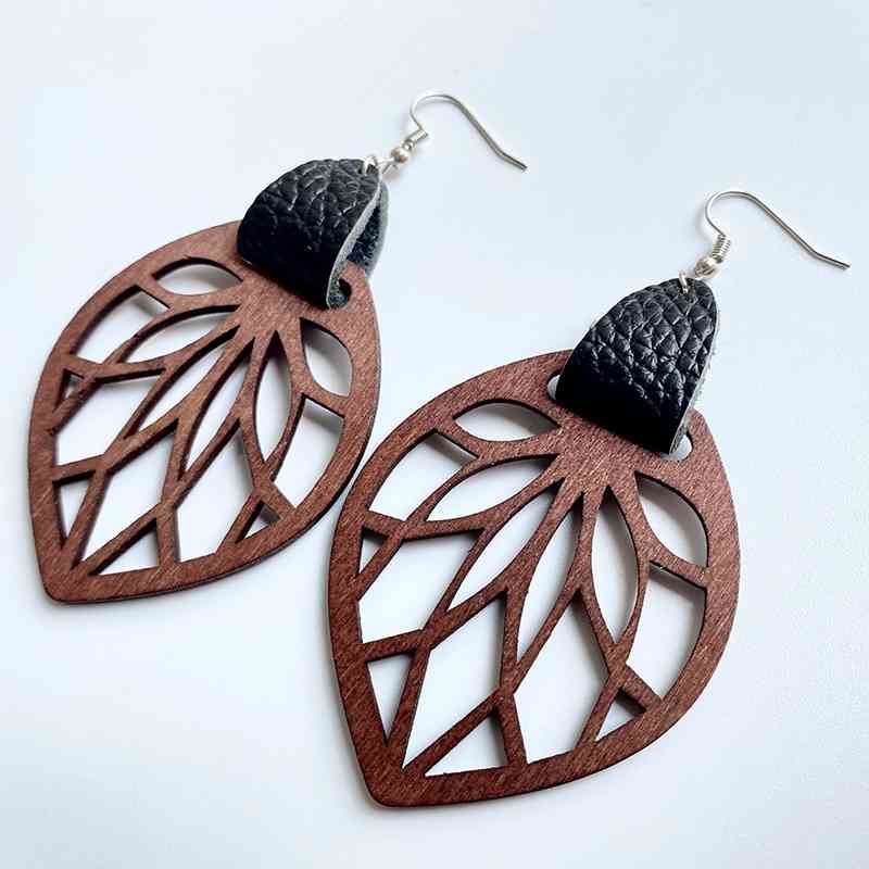 Boucles d'oreilles pendantes feuilles