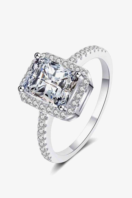 Bague Moissanite rectangulaire de 1 carat