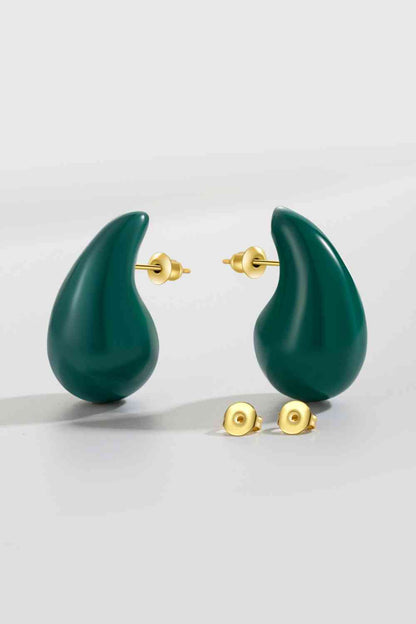 Boucles d'oreilles en laiton goutte d'eau de grande taille