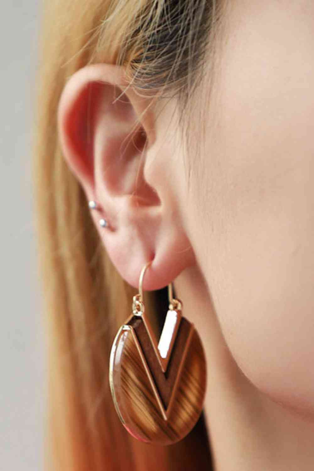 Boucles d'oreilles pendantes en alliage