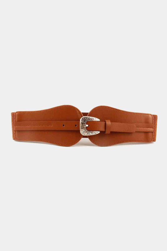 Large ceinture élastique avec boucle en alliage