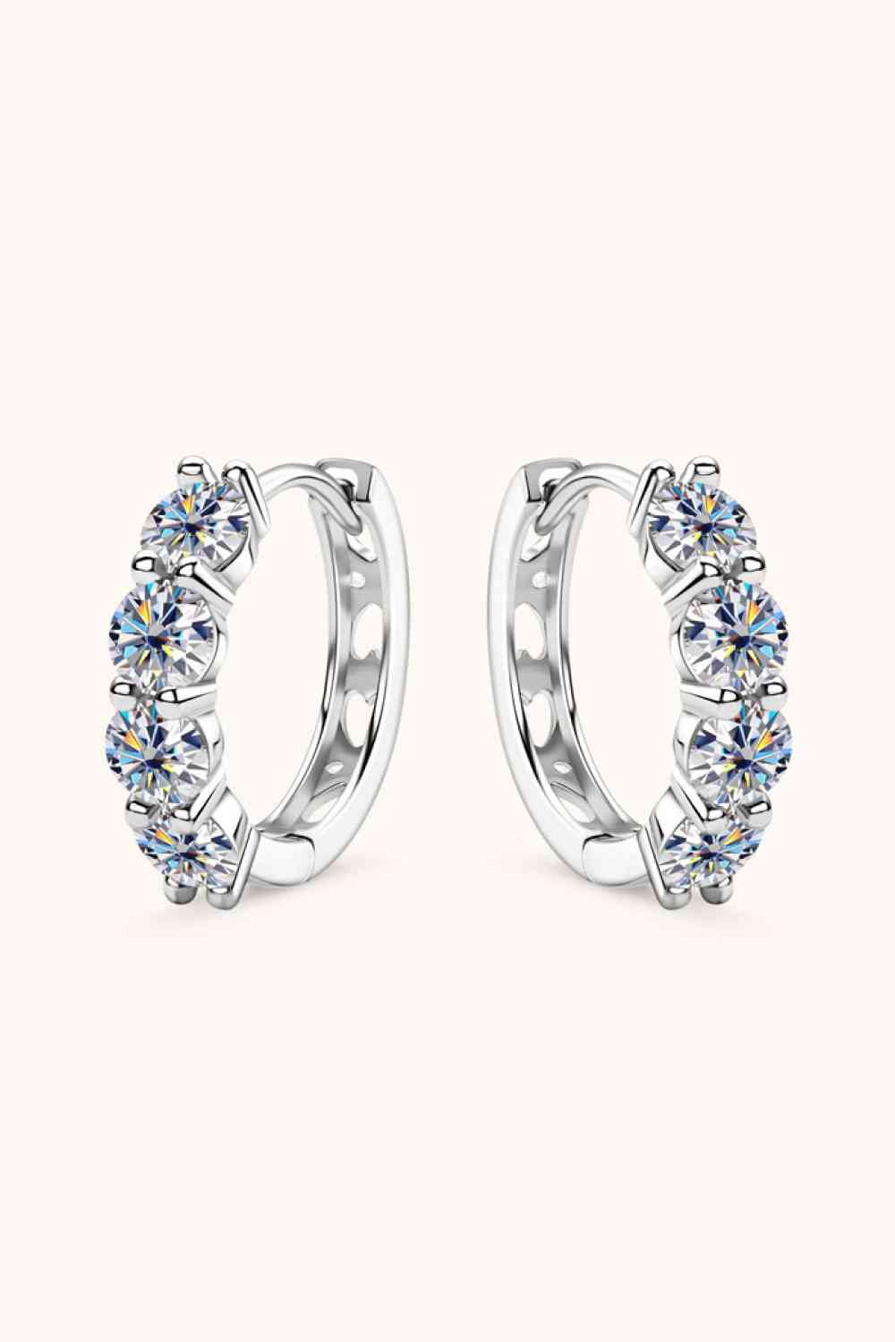 Boucles d'oreilles Huggie Moissanite 2.4 carats