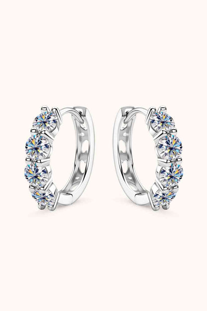 Boucles d'oreilles Huggie Moissanite 2.4 carats