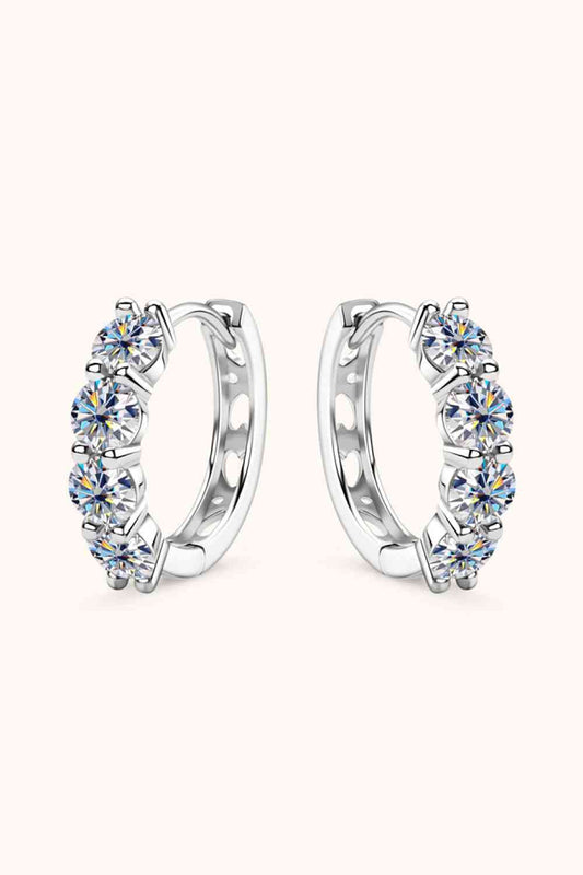 Boucles d'oreilles Huggie Moissanite 2.4 carats