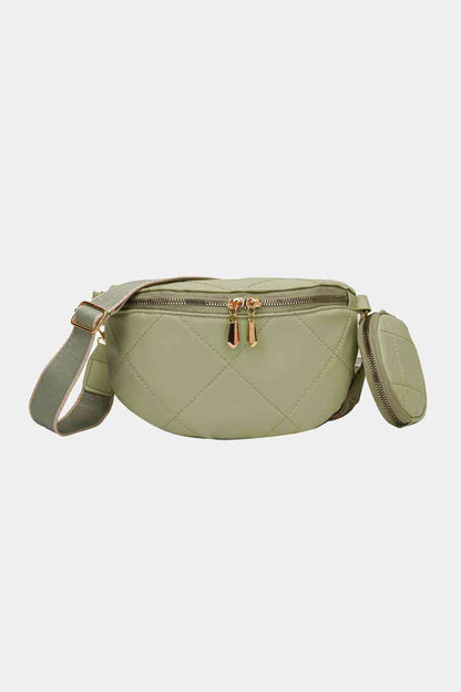 Bolso bandolera de cuero PU con bolso pequeño