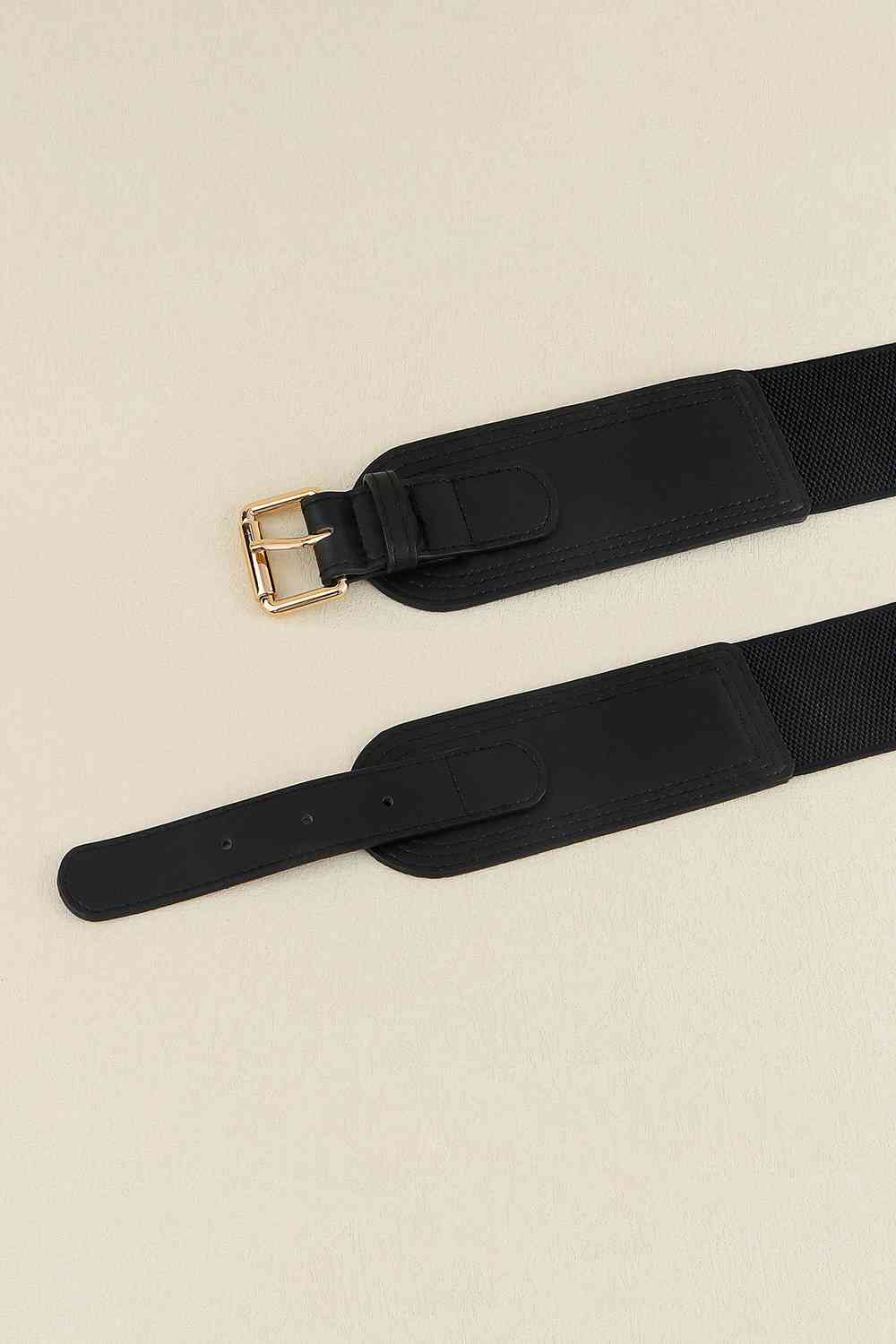 Ceinture large élastique en PU