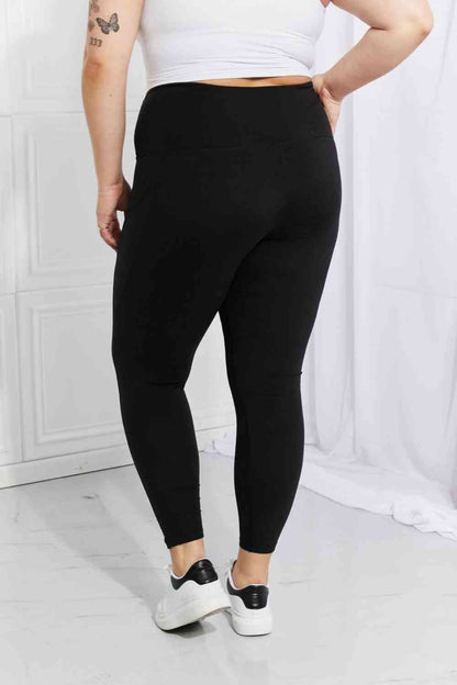 Leggings Depot Leggings actifs renforcés et allongés à pois réfléchissants pleine taille