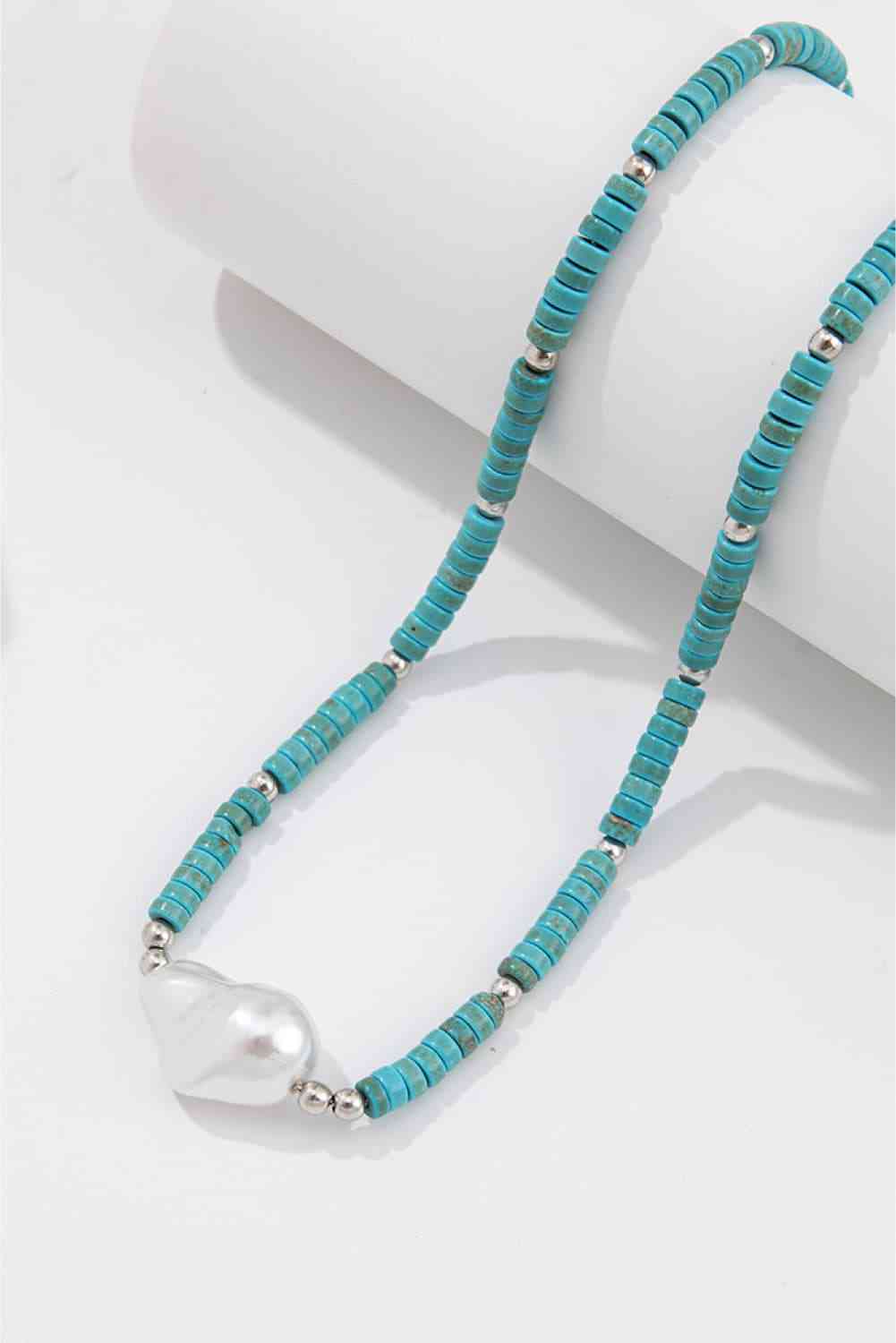 Collier turquoise et perles