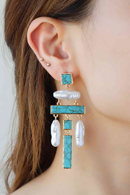 Boucles d'oreilles en alliage turquoise