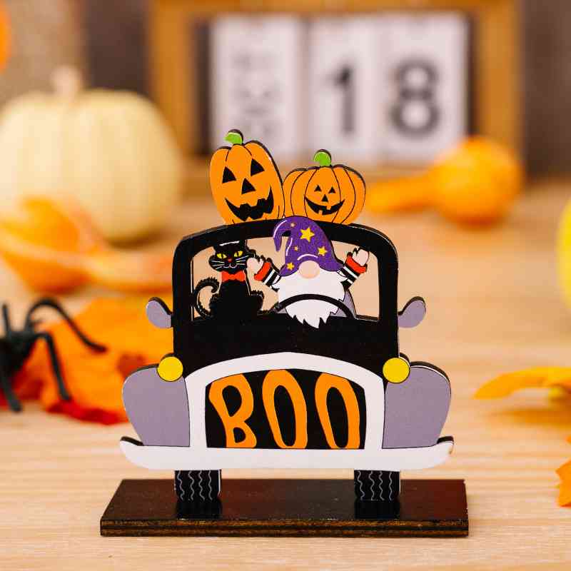 Adornos en forma de coche con elementos de Halloween de 3 piezas