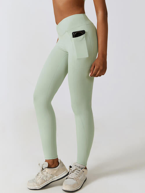 Leggings activos con cintura ancha