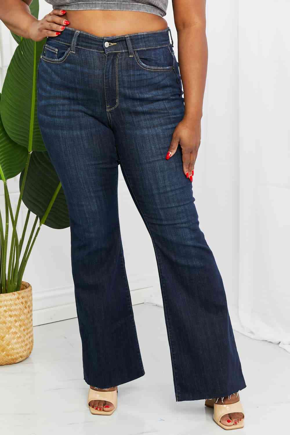 Judy Blue Tiffany Full Size High Rise Flare Jeans