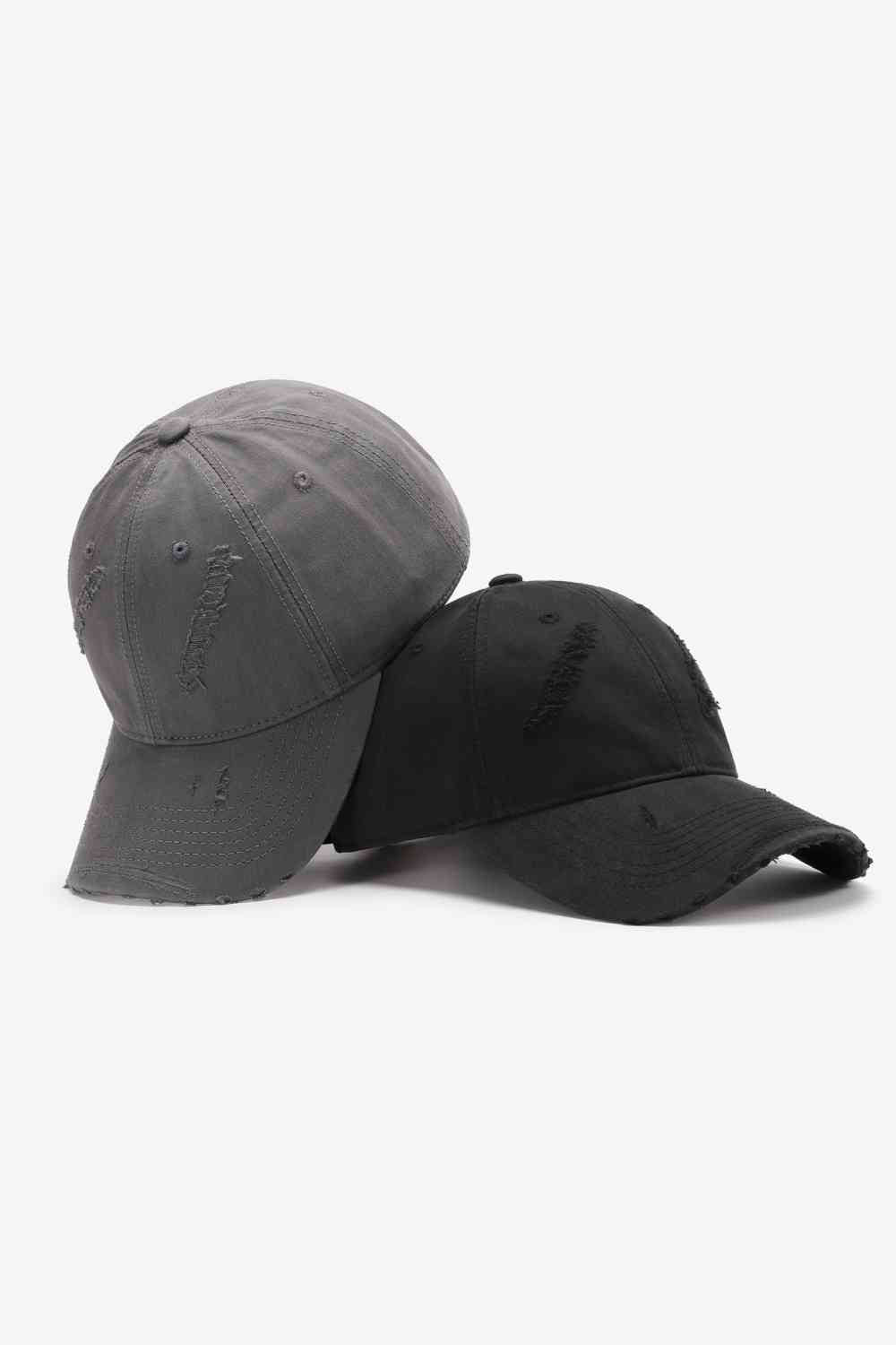 Casquette de baseball réglable en détresse