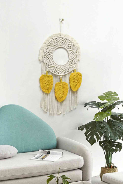 Hand-Woven Fringe Macrame Wall Hanging