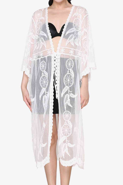 Cardigan transparent noué