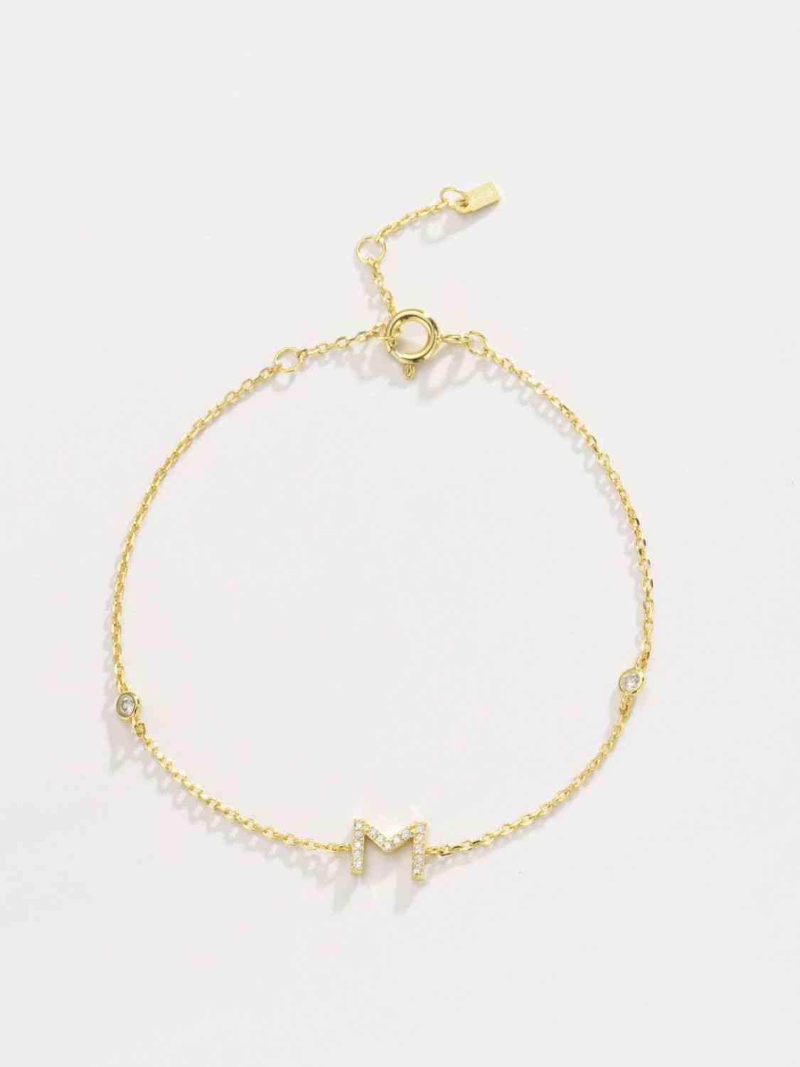 Pulsera de plata de ley 925 con circonitas de L a P